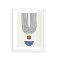 Plakat w ramie 30x40 - Rozplątane Wibracje - nowoczesny plakat, styl midcentury - rama biała