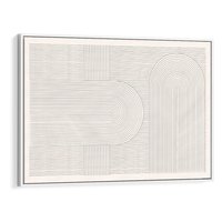 Obraz w ramie 70x50 - Geometryczna Elegancja Mid Century - mid century, minimalizm - rama biała
