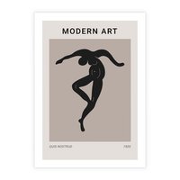 Plakat bez ramy 50x70 - Modernistyczna Wizja - plakat modern, czarna postać
