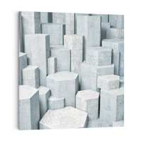 Obraz na płótnie 80x80 - Wymiarowe abstrakcje ożywiające przestrzeń - 3D, abstrakcja