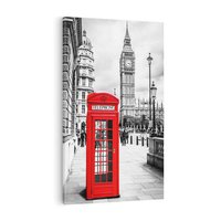 Obraz na płótnie 50x70 - Ikoniczna budka w Londynie - Londyn, budka