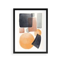Plakat w ramie 30x40 - Geometria w Abstrakcji - abstrakcja, proste formy - rama czarna