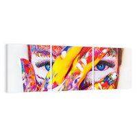 Obraz na płótnie 120x40 - Abstrakcyjna Magia Ciała - Bodypainting - abstrakcja, bodypainting