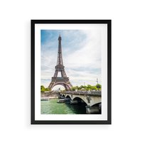 Plakat w ramie 30x40 - Ikona Romantyzmu - Eiffla, Francja - rama czarna