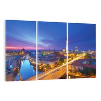 Obraz na płótnie 120x80 - Miasto nocą - tajemnicza atmosfera - Miasto, noc