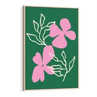 Obraz w ramie 50x70 - Wewnętrzne Fale - abstrakcyjny plakat, boho styl - rama drewno