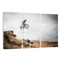 Obraz na płótnie 120x80 - Adrenalina na Dwóch Kółkach - rower, downhill