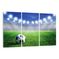 Obraz na płótnie 120x80 - Piłka nożna na stadionie: duch sportu - piłka nożna, stadion