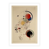 Plakat bez ramy 21x30 - Impulsy Wydobyte z Cienia - abstrakcyjna geometryczna kompozycja, koła linie