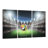 Obraz na płótnie 120x80 - Piłka nożna na stadionie: Pasja sportu - stadion, piłka