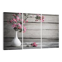 Obraz na płótnie 120x80 - Harmonia w wazonie - kwiaty, wazon