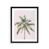 Plakat w ramie 50x70 - Błogość Tropików - palma, tropiki - rama czarna