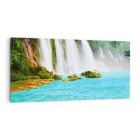Obraz na płótnie 120x60 - Magia wodospadu - mistyczna dżungla - wodospad, dżungla