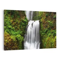 Obraz na płótnie 100x70 - Siła i Urok Natury - wodospad, las