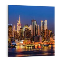 Obraz na płótnie 60x60 - Nocne Tętno Nowego Jorku - Nowy Jork, noc