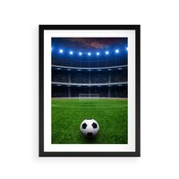 Plakat w ramie 40x50 - Piłka nożna - gol! - piłka nożna, gol - rama czarna