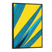 Obraz w ramie 50x70 - Świeżość Natury - aloes, liście - rama czarna