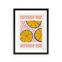 Plakat w ramie 40x50 - Podróżne Wizje - typografia, cytryny - rama czarna