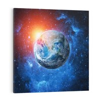 Obraz na płótnie 30x30 - Planeta w nieskończoności - ziemia, kosmos
