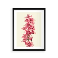 Plakat w ramie 50x70 - Orchidea w spa - relaks - orchidea, spa - rama czarna