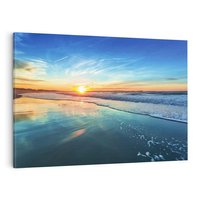 Obraz na płótnie 70x50 - spotkanie przy horyzoncie - morze, plaża