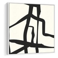 Obraz w ramie 50x50 - Impresje Wymiaru - linie, abstrakcja - rama biała