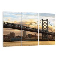 Obraz na płótnie 120x80 - Most w amerykańskim stylu - Philadelphia, most