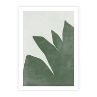 Plakat bez ramy 30x40 - Oaza Harmonii - abstrakcyjny kształt, zielony plakat