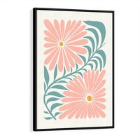 Obraz w ramie 70x100 - Kształtując Marzenia - kwiaty, sztuka nowoczesna - rama czarna