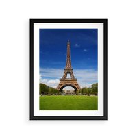 Plakat w ramie 30x40 - Eiffla: symbole Paryża - Eiffla, Paryż - rama czarna
