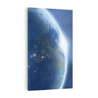 Obraz na płótnie 70x100 - Spotkanie księżyca i Ziemi - księżyc, ziemia