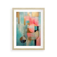 Plakat w ramie 30x40 - Abstrakcyjny Bałagan - abstrakcja, obraz olejny - rama drewno