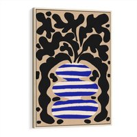 Obraz w ramie 70x100 - Boho Wizje - abstrakcyjny plakat, ciekawe formy - rama drewno