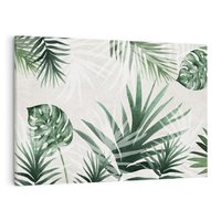 Obraz na płótnie 100x70 - Tropikalne Akwarele - tropikalne liście, akwarela