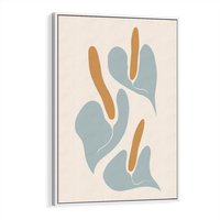 Obraz w ramie 80x120 - Kwiaty Pasteli - kwiaty, nowoczesne i minimalistyczne - rama biała