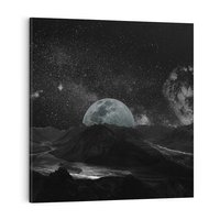 Obraz na płótnie 60x60 - Kosmiczne piękno: ziemia z lotu ptaka - kosmos, ziemia