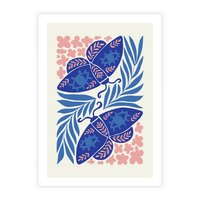 Plakat bez ramy 21x30 - Migotliwa Rzeczywistość - ćmy, kwiaty