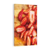 Obraz na płótnie 70x100 - Truskawki - Smak Lata w Owocowym Ogrodzie - truskawki, owoce