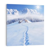 Obraz na płótnie 30x30 - Magia zimowych gór - zima, góry