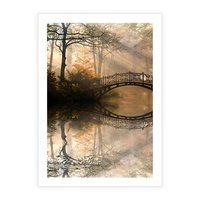 Plakat bez ramy 21x30 - Romantyczny Mostek - mostek, romantyczny