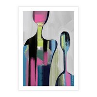 Plakat bez ramy 21x30 - Wnętrza Kształtów - abstrakcyjna sztuka, nowoczesny obraz