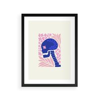 Plakat w ramie 30x40 - Żart z Czaszką - abstrakcja, sztuka nowoczesna - rama czarna