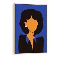 Obraz w ramie 70x100 - Modernistyczne Wibracje - sztuka nowoczesna, plakat - rama drewno