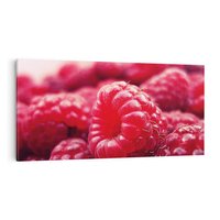 Obraz na płótnie 140x70 - Maliny Soczysta Eksplozja - maliny, owoce