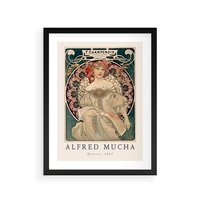 Plakat w ramie 50x70 - Piękno Art Nouveau - plakat, obraz - rama czarna