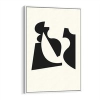 Obraz w ramie 50x70 - Tajemnicze Spektrum - abstrakcyjne kształty, geometria - rama biała