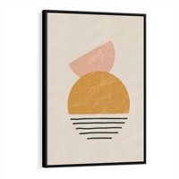 Obraz w ramie 70x100 - Krótka Forma - abstrakcyjna sztuka, boho kształty - rama czarna