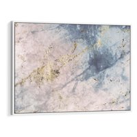 Obraz w ramie 120x80 - Luksusowa Dekoracja - marmur, złoto - rama biała