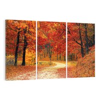 Obraz na płótnie 120x80 - Jesienna melodia lasu - jesień, las