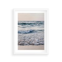 Plakat w ramie 50x70 - Malowniczy Nadmorski Krajobraz - morze, fale - rama biała